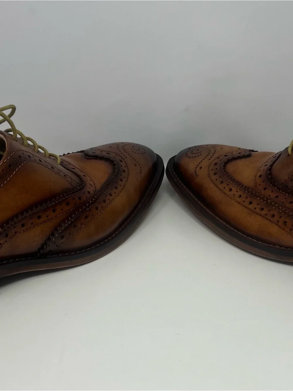 Lethata Handcrafted Leather Wingtip Oxford Mens Dress Shoes US 9.5-10 UK 9